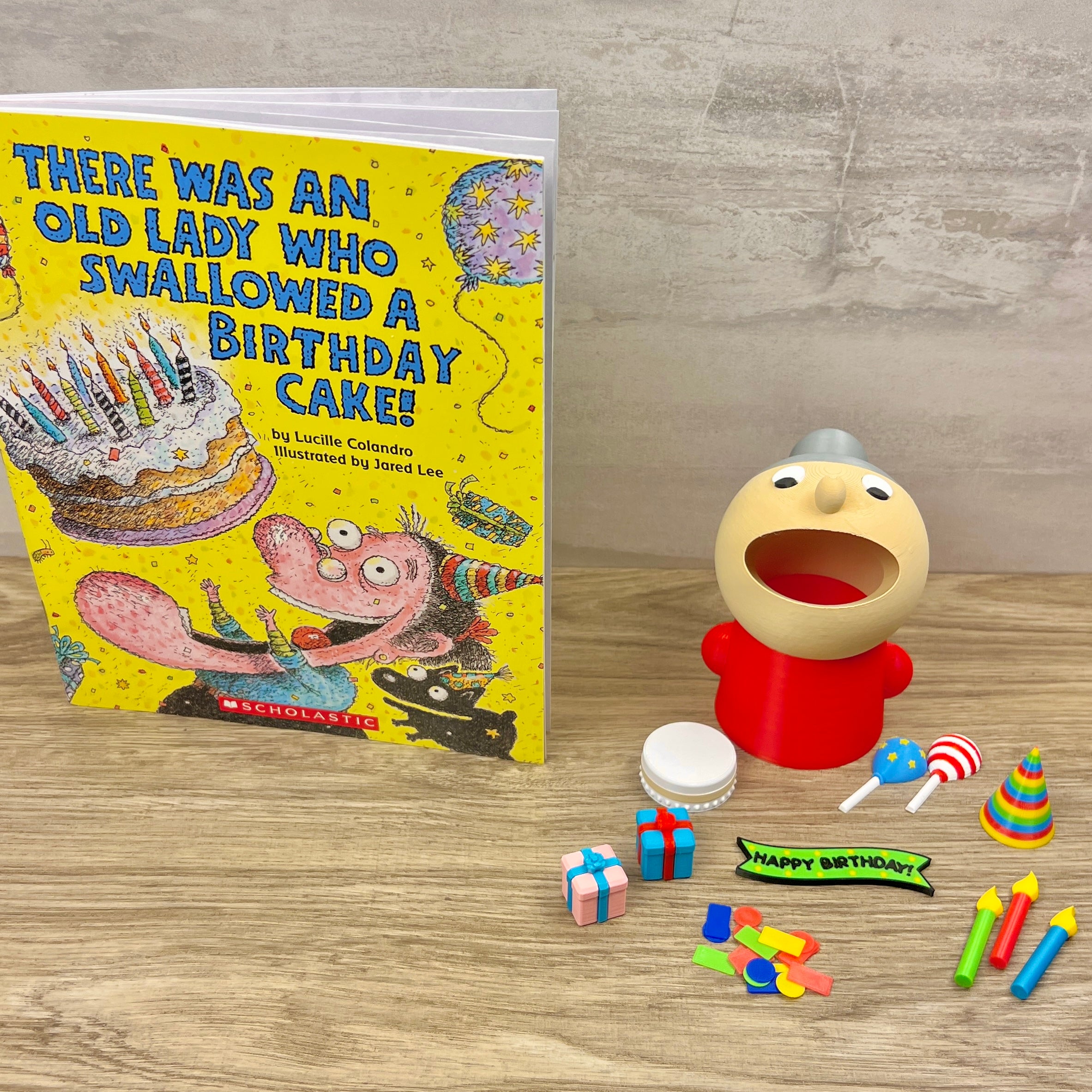 There Was An Old Lady Who Swallowed A Birthday Cake Read-Along Set