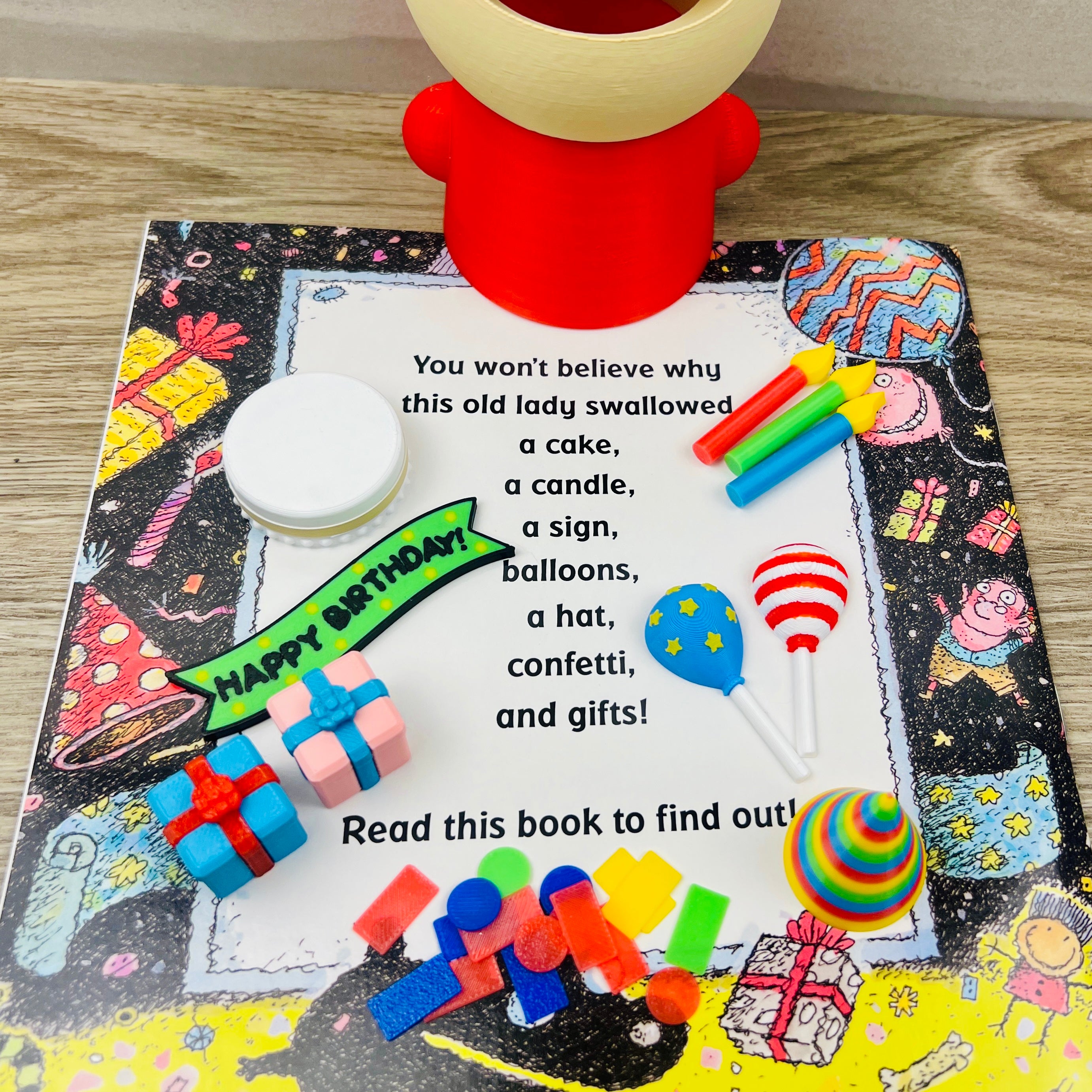 There Was An Old Lady Who Swallowed A Birthday Cake Read-Along Set