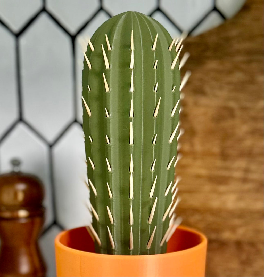 Cactus in Planter Toothpick Dispenser, 3D Printed House Plant