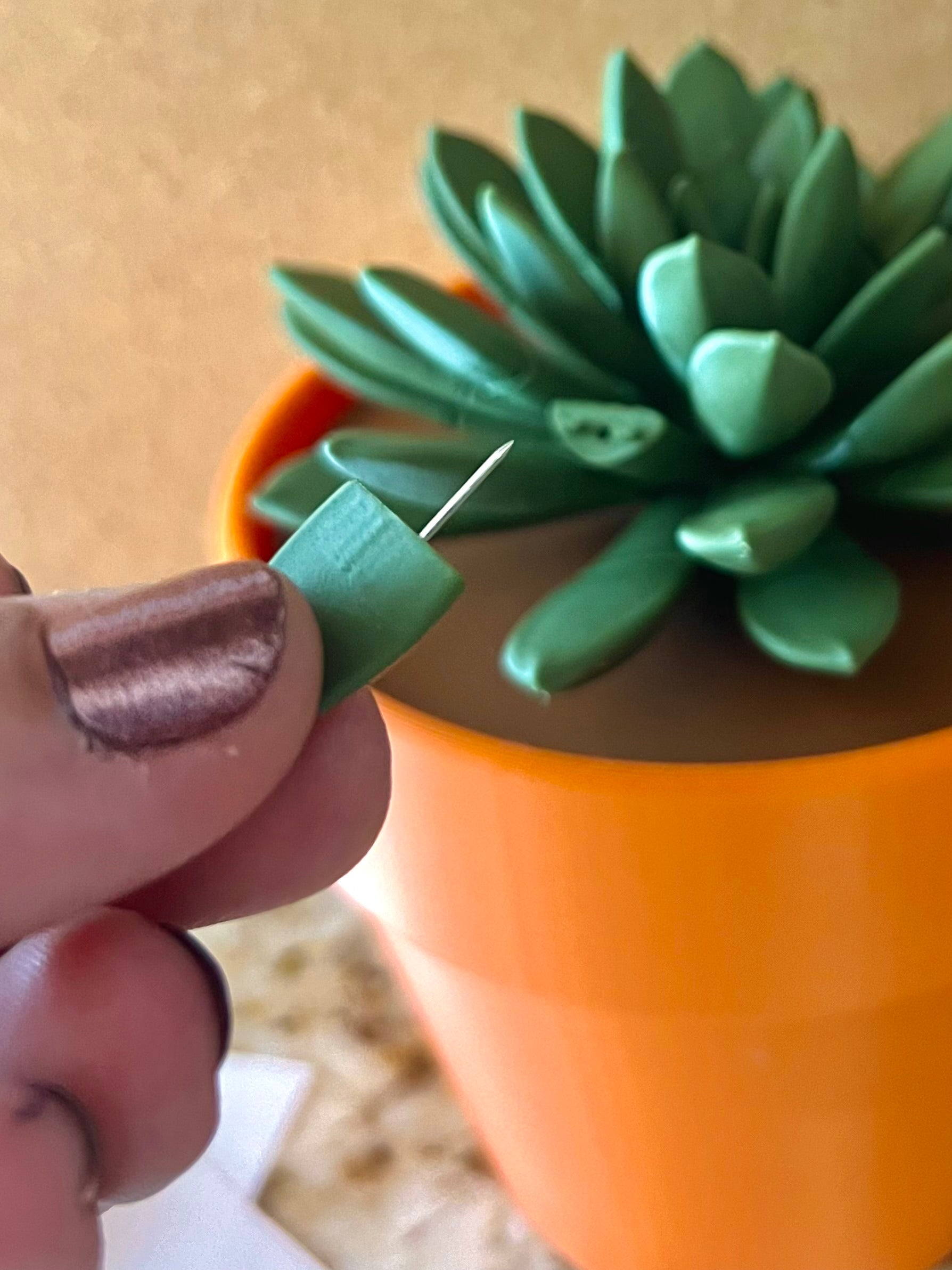 Push Pin Succlent Plant 3D Printed | Home &amp; Office Functional Decor