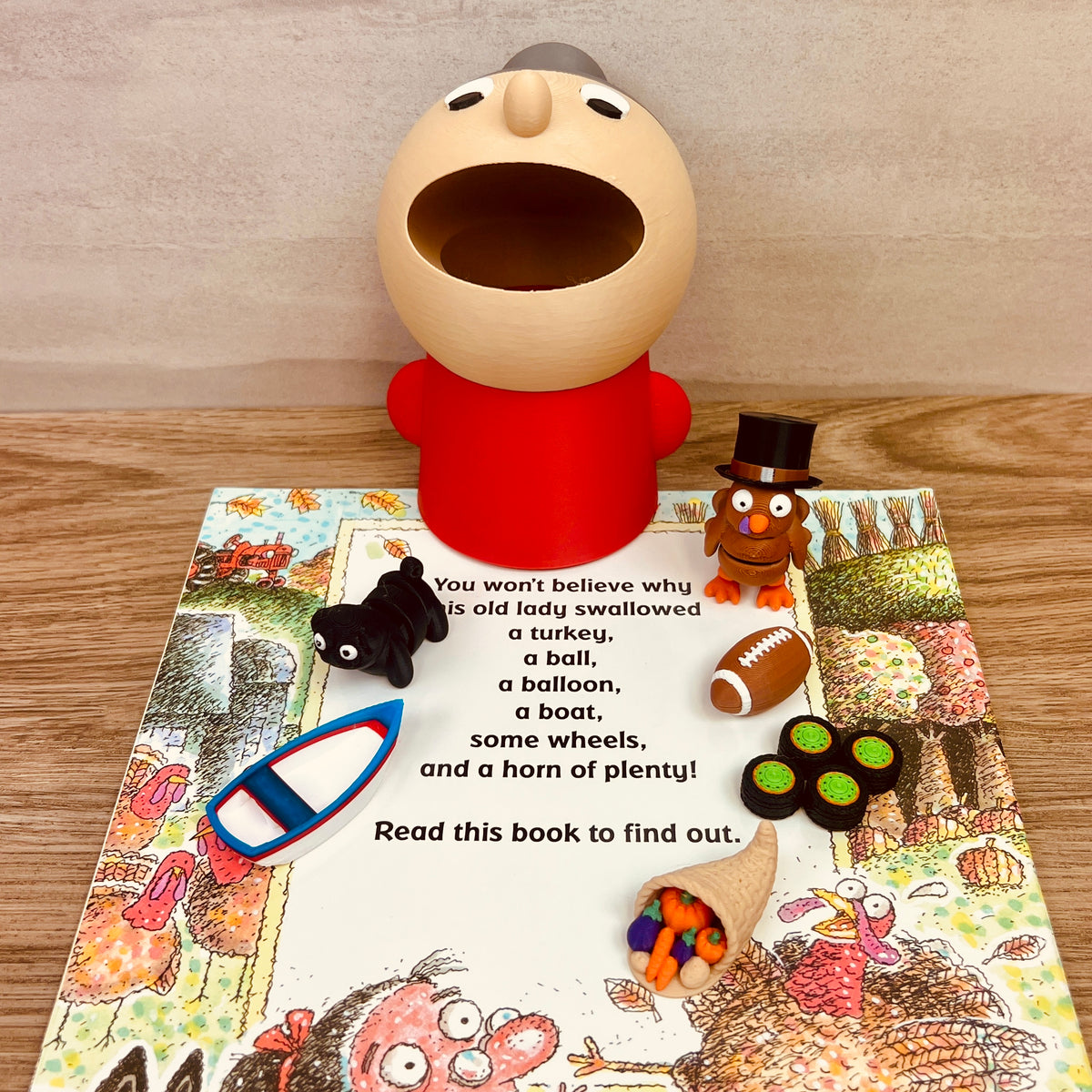 There Was An Old Lady Who Swallowed A Turkey Read-Along Set (Thanksgiving)