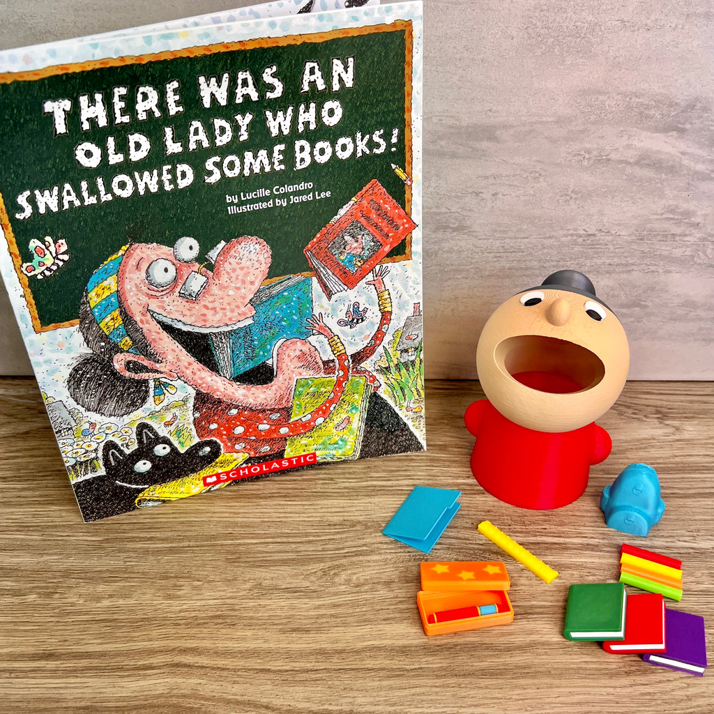 There Was An Old Lady Who Swallowed Some Books Read-Along Set (Back to School)