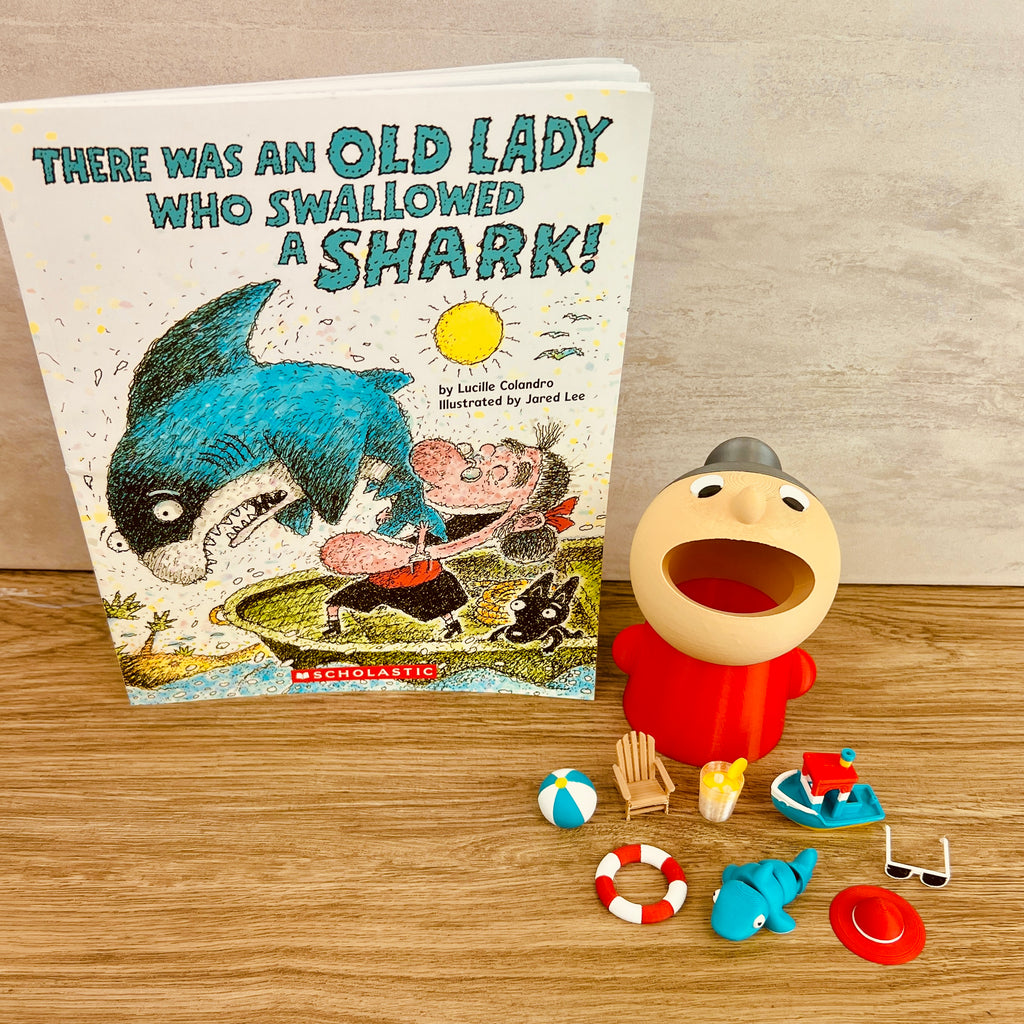 There Was An Old Lady Who Swallowed A Shark Read-Along Set (Summer/Pool)
