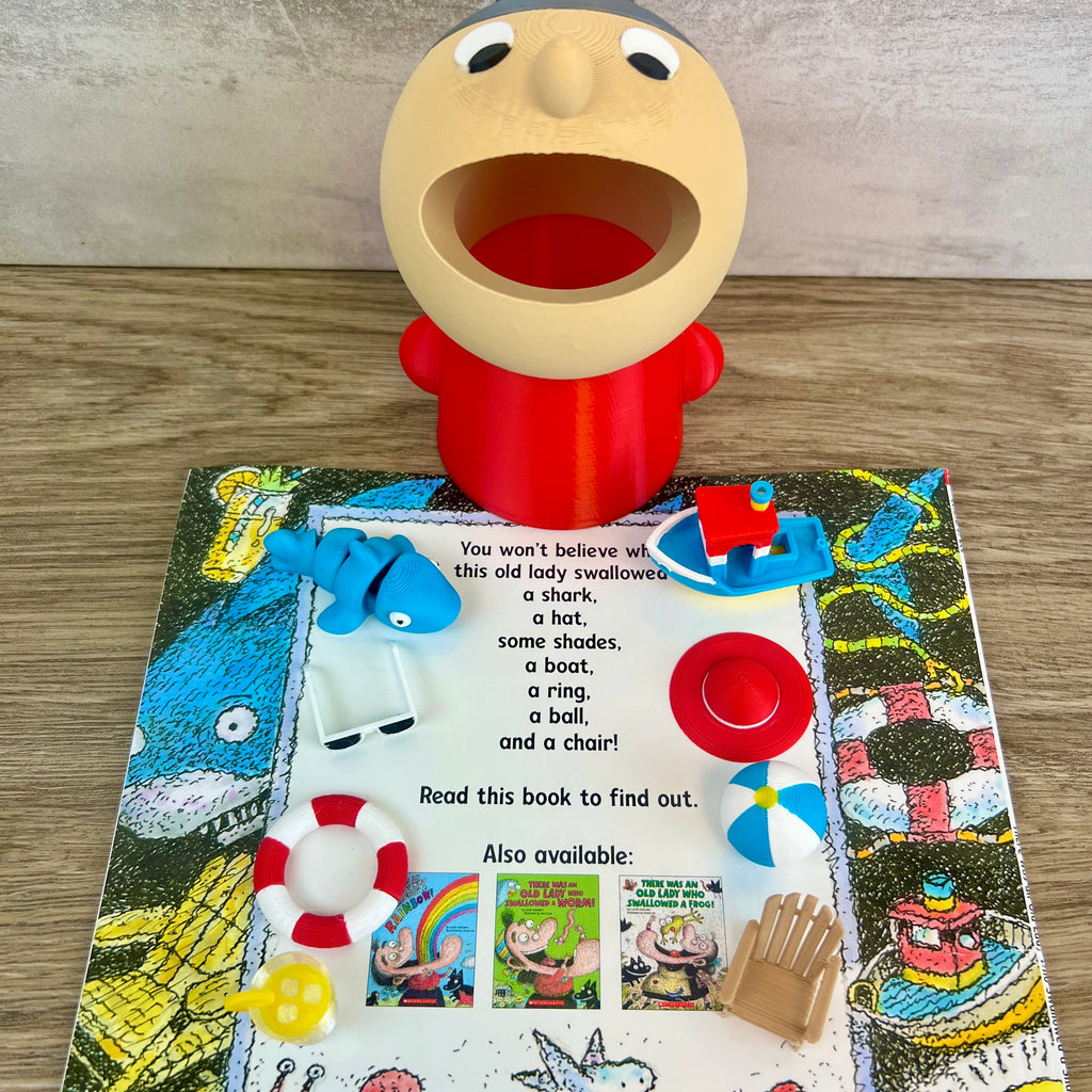 There Was An Old Lady Who Swallowed A Shark Read-Along Set (Summer/Pool)