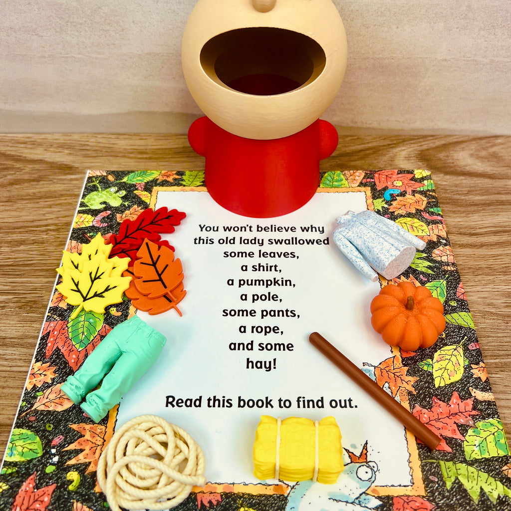 There Was An Old Lady Who Swallowed Some Leaves Read-Along Set (Fall/Autumn)